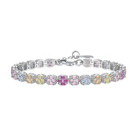 [Perlaura Jewelry ]Delicate Colorful Emerald Cut Daily Bracelet