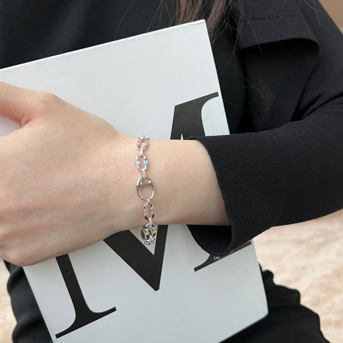 [Polaidi Jewelry]Dazzling Colorful Daily Bracelet