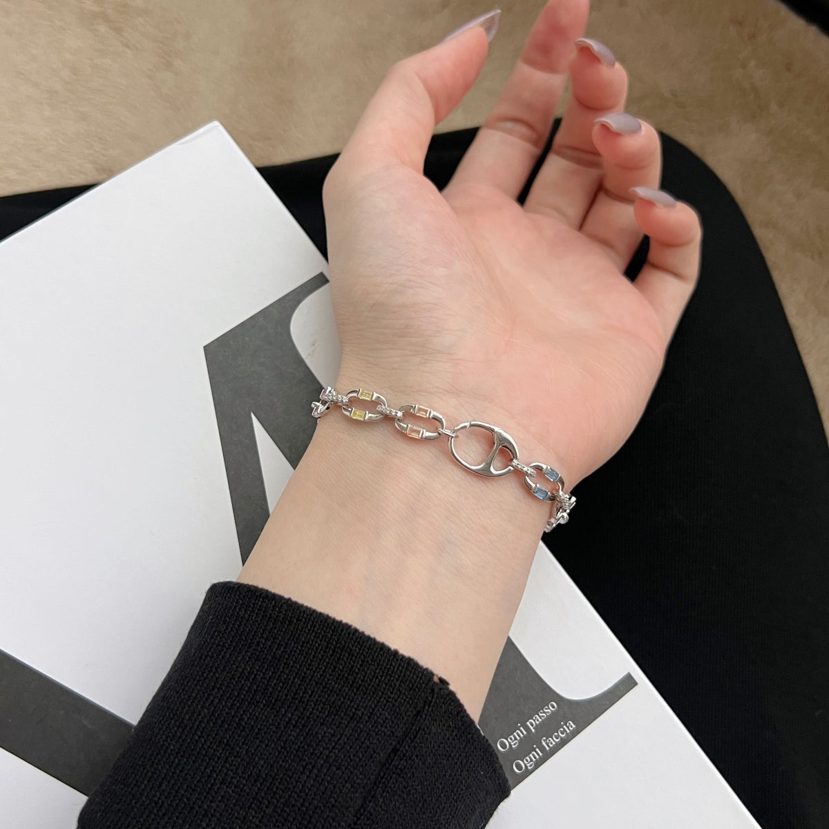 [Polaidi Jewelry]Dazzling Colorful Daily Bracelet