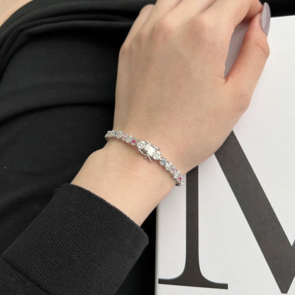 [Polaidi Jewelry]Dazzling Radiant Multi Cut Daily Bracelet