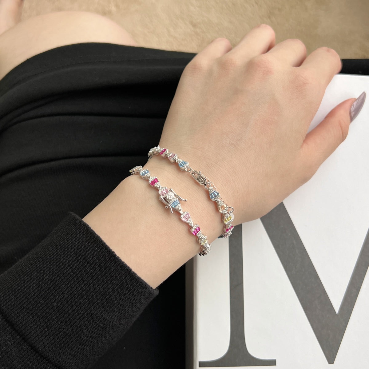 [Polaidi Jewelry]Radiant Water Drop Shape Daily Bracelet