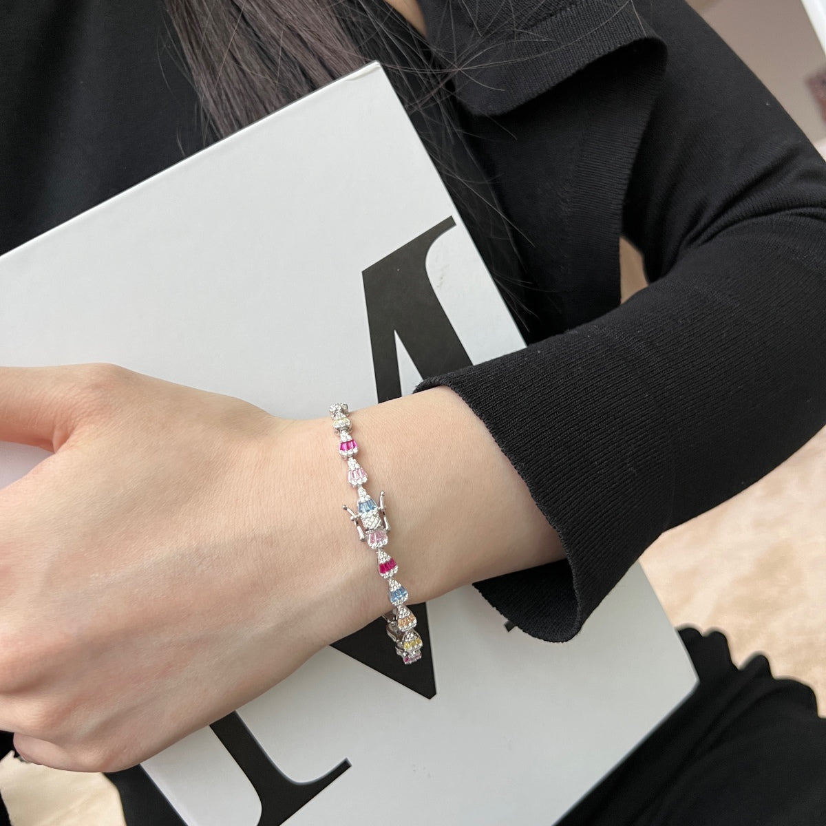 [Polaidi Jewelry]Radiant Water Drop Shape Daily Bracelet