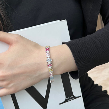 [Polaidi Jewelry]Delicate Colorful Multi Cut Party Bracelet