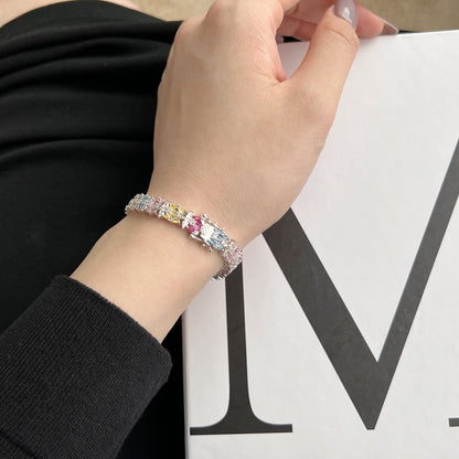 [Polaidi Jewelry]Delicate Colorful Multi Cut Party Bracelet