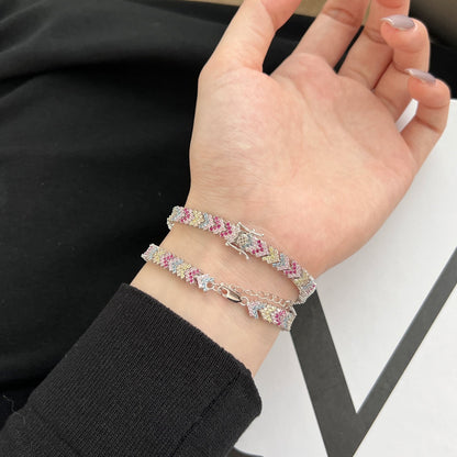 [Polaidi Jewelry]Ornate Sparkling Round Cut Party Bracelet