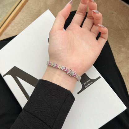 [Polaidi Jewelry]Ornate Sparkling Round Cut Party Bracelet