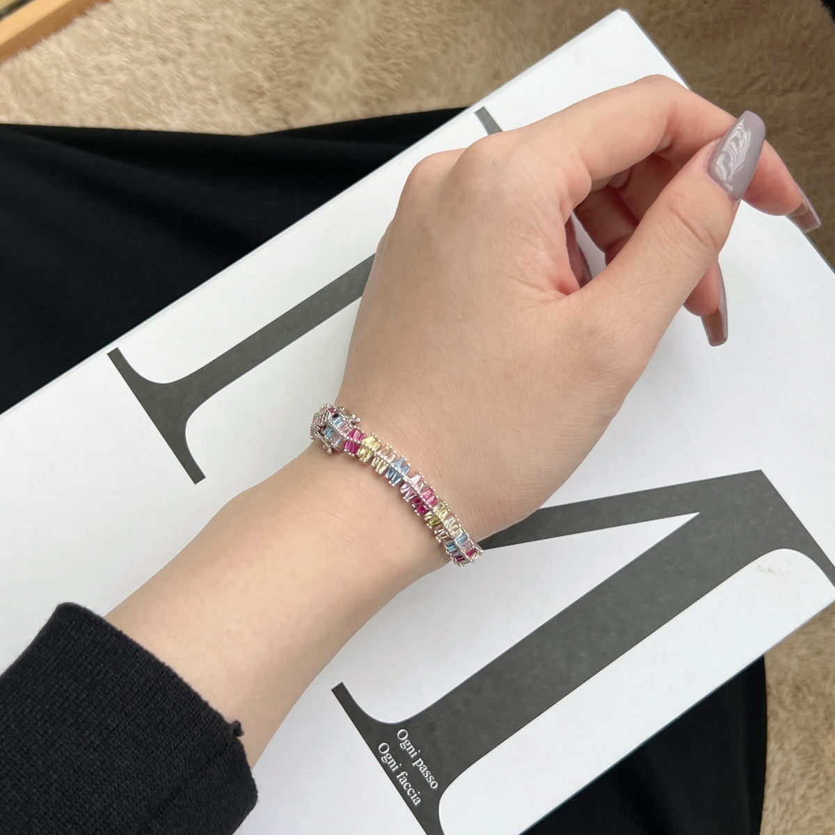 [Polaidi Jewelry]Sparkling Exquisite Multi Cut Party Bracelet