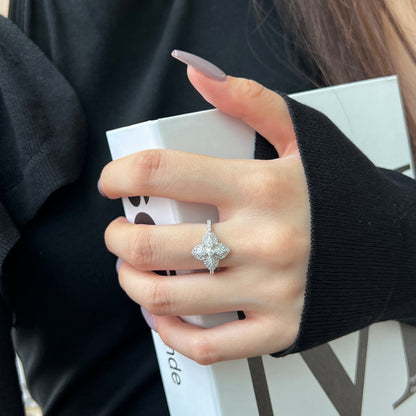 [Polaidi Jewelry]Luxurious Colorful Flower Shape Banquet Ring