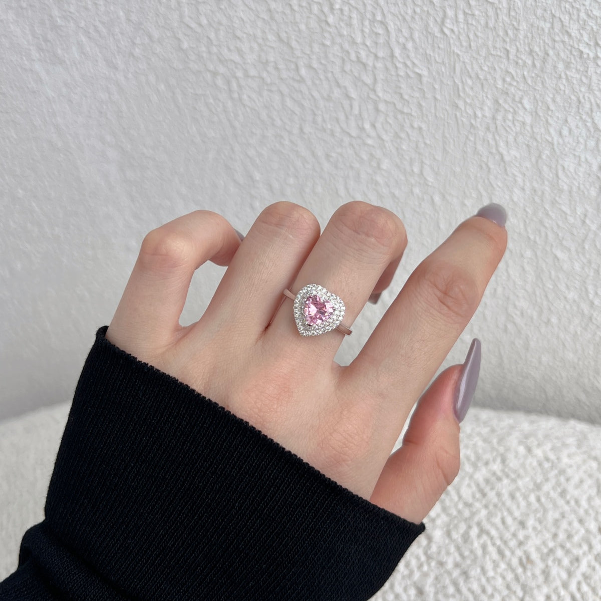 [Polaidi Jewelry]Delicate Ebullient Heart Shape Wedding Ring