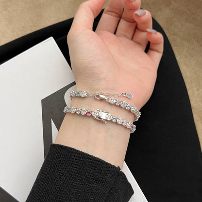 [Polaidi Jewelry]Dazzling Radiant Multi Cut Daily Bracelet