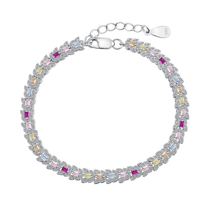 [Polaidi Jewelry]Delicate Colorful Multi Cut Daily Bracelet