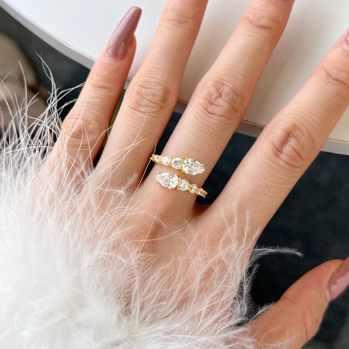 [Polaidi Jewelry]Delicate Lively Snake Shape Daily Ring