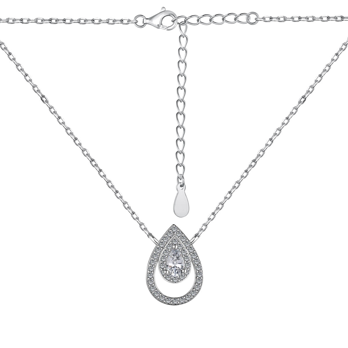 [Polaidi Jewelry]Sparkling Pear Cut Necklace