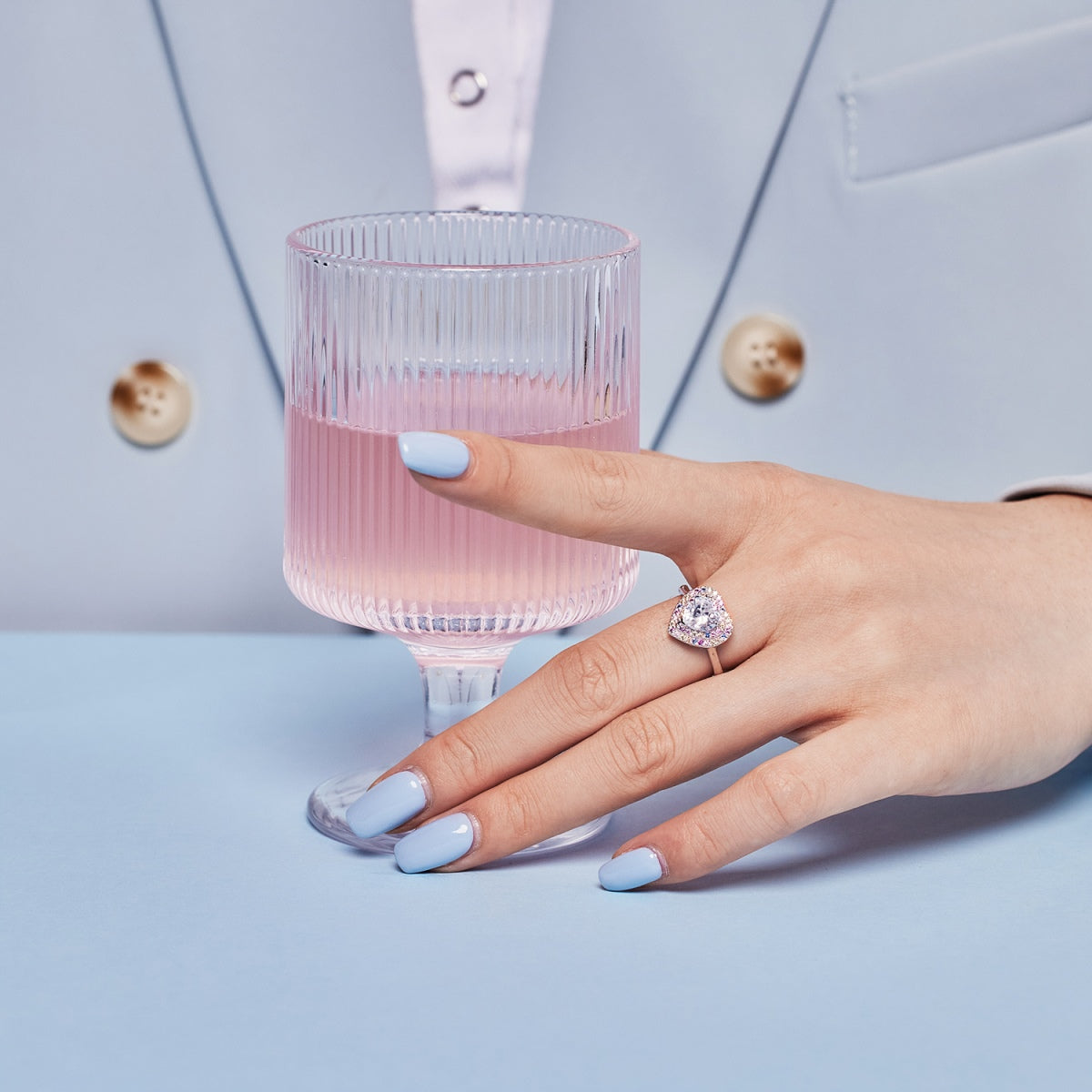 [Polaidi Jewelry]Delicate Ebullient Heart Shape Wedding Ring