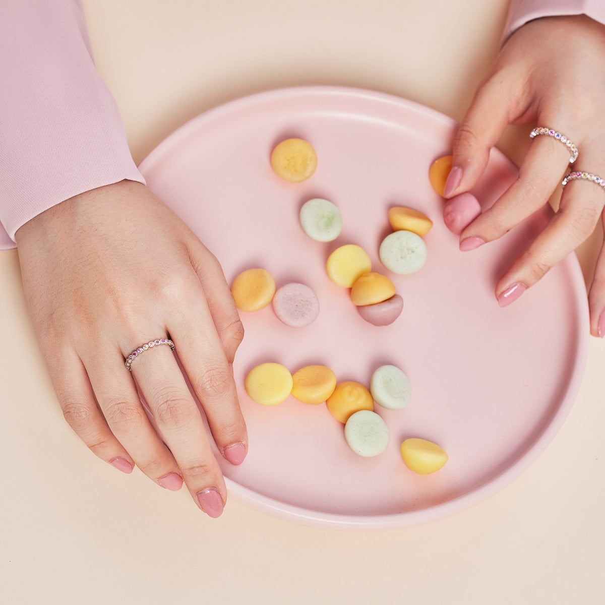 [Polaidi Jewelry]Radiant Sparkling Round Cut Daily Ring