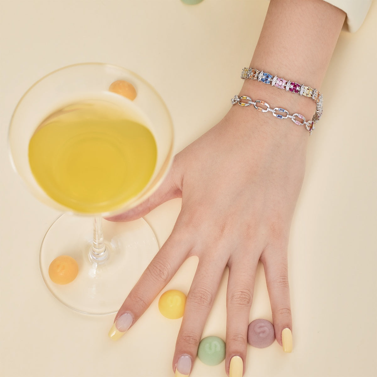 [Polaidi Jewelry]Dazzling Colorful Daily Bracelet