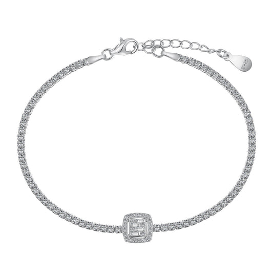 [Polaidi Jewelry]Luxurious Dazzling Square Shape Banquet Bracelet