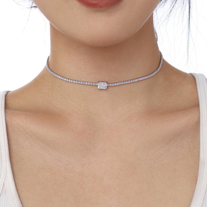 [Polaidi Jewelry]2.0 carat Ornate Emerald Cut Necklace