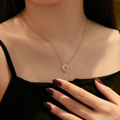 [Polaidi Jewelry]Sparkling Asscher Cut Necklace