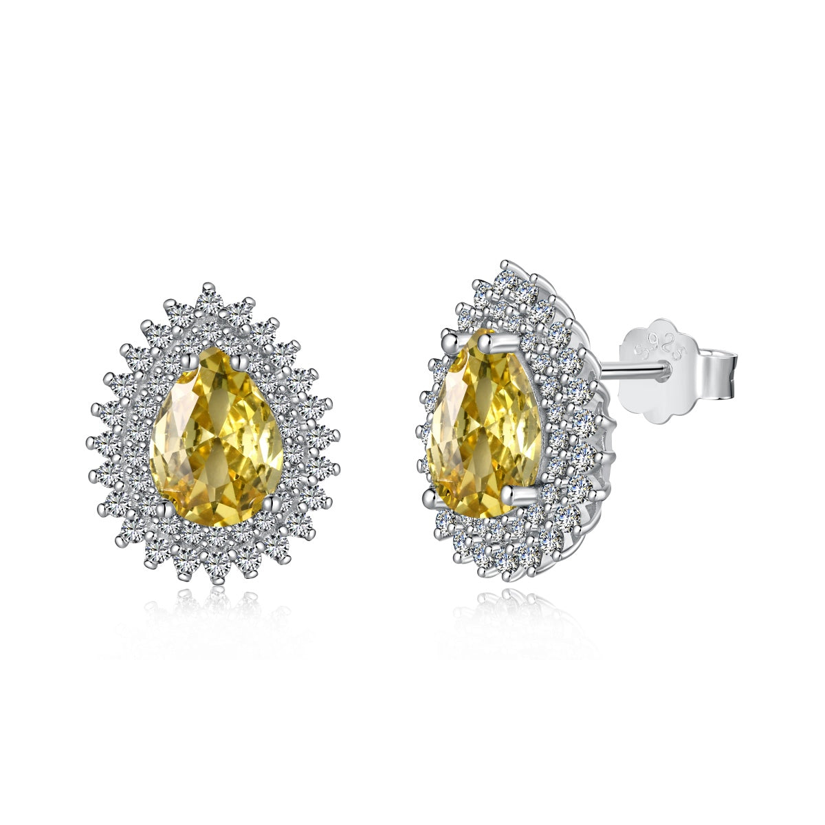 [Polaidi Jewelry]Delicate Gorgeous Pear Cut Daily Earrings
