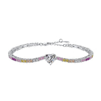 [Perlaura Jewelry ]Delicate Romantic Heart Shape Lover Bracelet