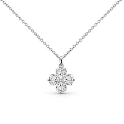 [Polaidi Jewelry]Heart-Shaped Four-Leaf Clover Bead Necklace