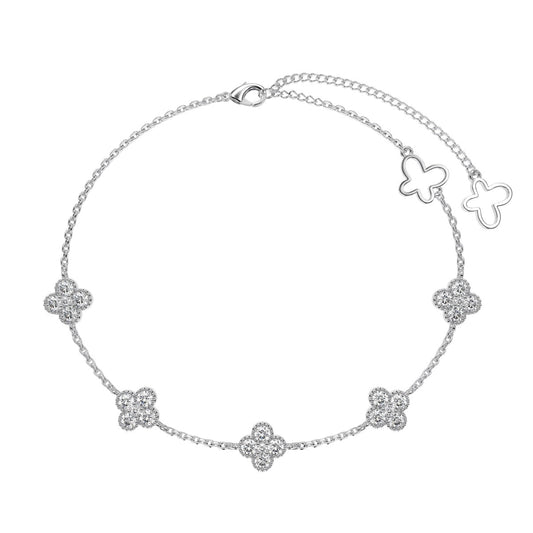 [Polaidi Jewelry]Four-Leaf Clover Hollow Butterfly Bracelet