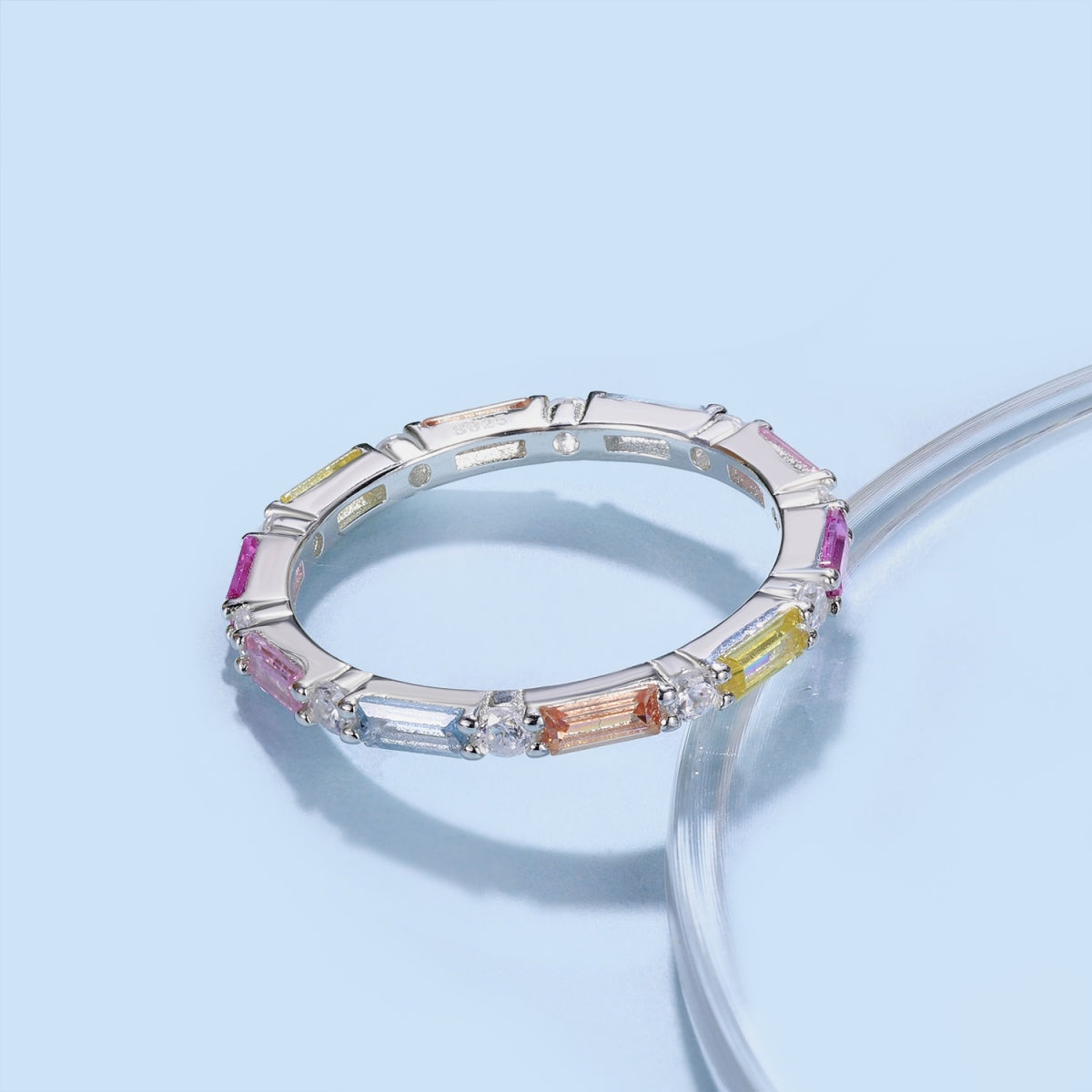 [Polaidi Jewelry]Lively In Shades Elegant Radiant Cut Daily Ring