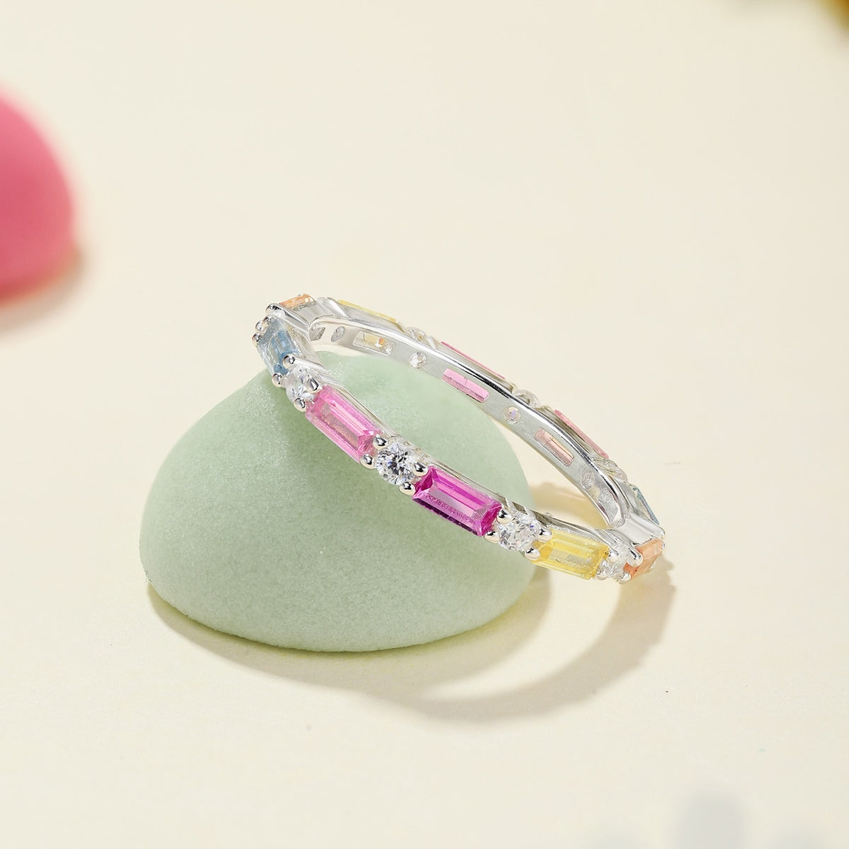 [Polaidi Jewelry]Lively In Shades Elegant Radiant Cut Daily Ring