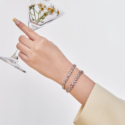 [Polaidi Jewelry]Dazzling Radiant Multi Cut Daily Bracelet