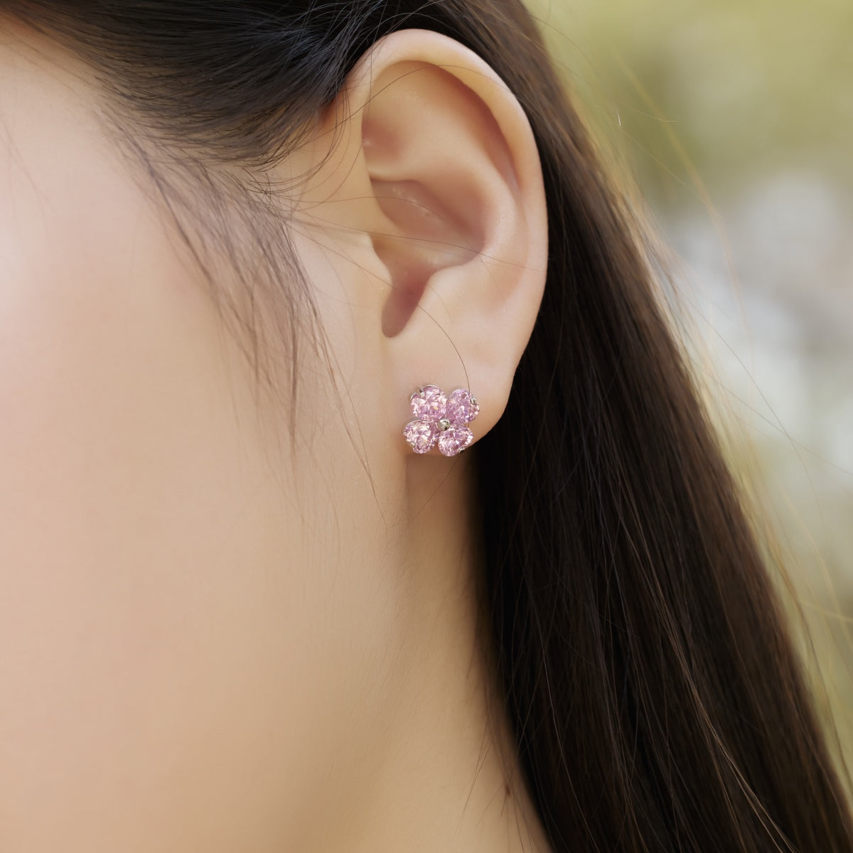 [Polaidi Jewelry]Four-Leaf Clover Ball Earrings