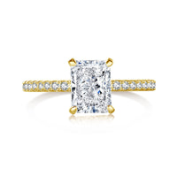 [Perlaura Jewelry ]2.0 Carat Dazzling Sparkling Radiant Cut Party Ring
