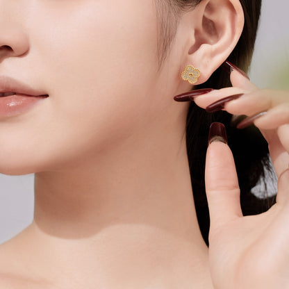 [Polaidi Jewelry]Four Leaf Clover Fashion Earrings