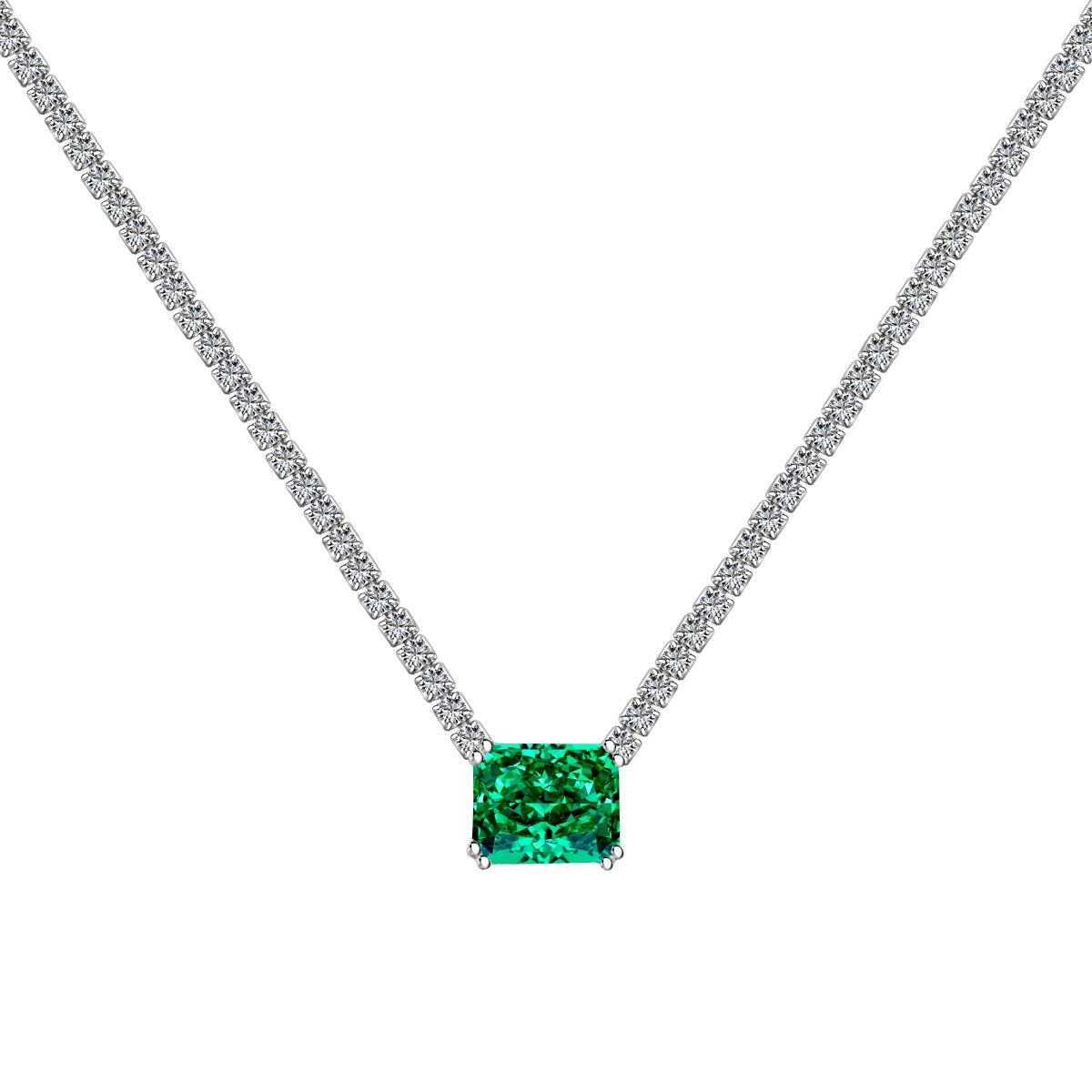 [Polaidi Jewelry]4.0 Carat Elegant Radiant Cut Necklace