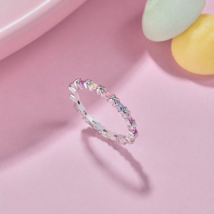 [Polaidi Jewelry]Charming Colorful Round Cut Daily Ring