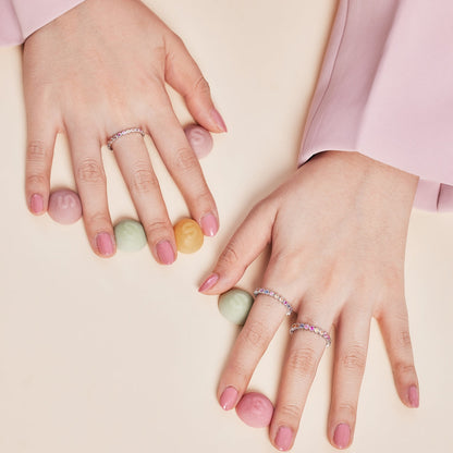 [Polaidi Jewelry]Exquisite Colorful Round Cut Party Ring