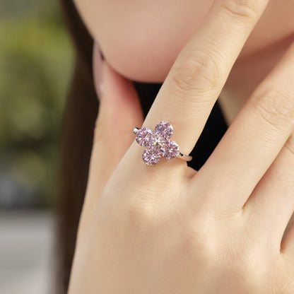 [Polaidi Jewelry]Four-Leaf Clover Eight-Pointed Star Ring