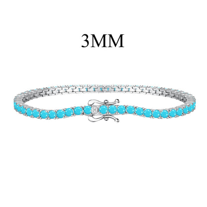[Polaidi Jewelry]Dainty Charming Round Cut Tennis Bracelet