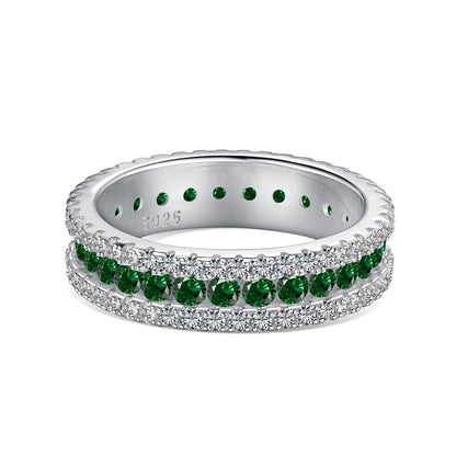 [Polaidi Jewelry]Delicate Colorful Round Cut Daily Ring