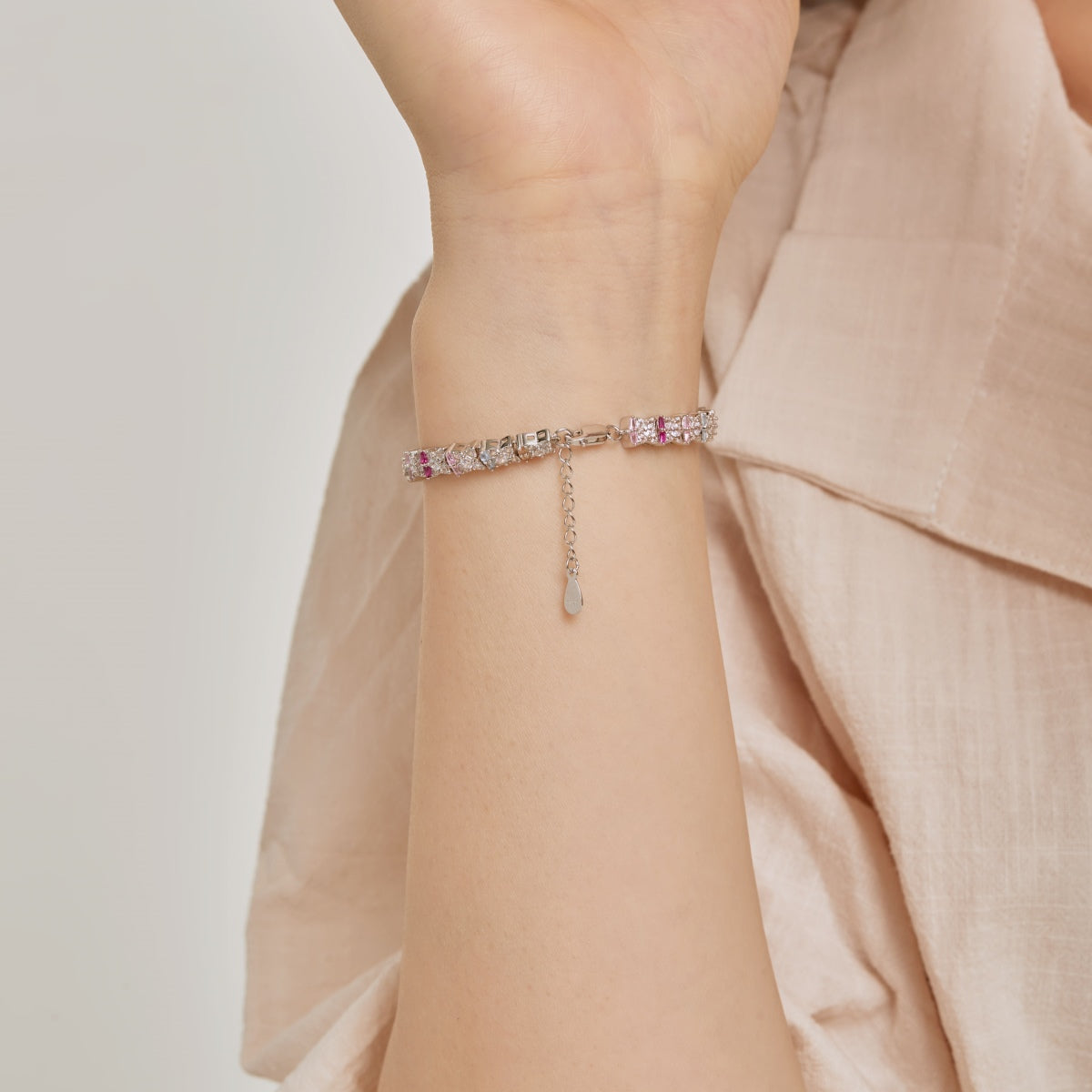 [Polaidi Jewelry]Unique Colorful Flower Shape Daily Bracelet