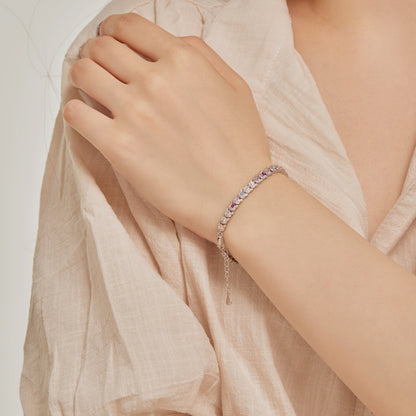 [Polaidi Jewelry]Delicate Colorful Multi Cut Daily Bracelet