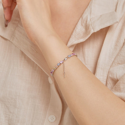 [Polaidi Jewelry]Ornate Colorful Flower Shape Party Bracelet