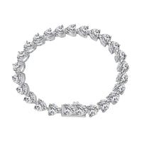 [Perlaura Jewelry ]0.75 Carat Elegant Romantic Heart Shape Lover Bracelet