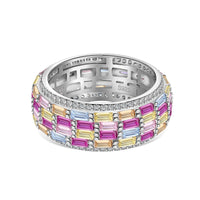 [Perlaura Jewelry ]Radiant Colorful Radiant Cut Daily Ring