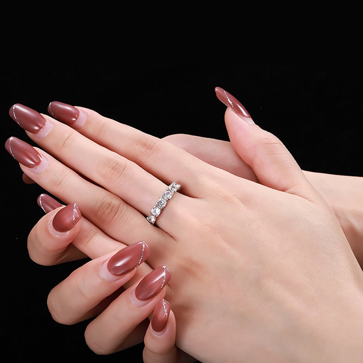 [Polaidi Jewelry]Eternity Round Cut Tennis Ring