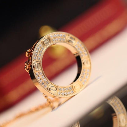 [：Polaidi Jewelry]LOVEネックレス アジャスタブル ローズゴールド