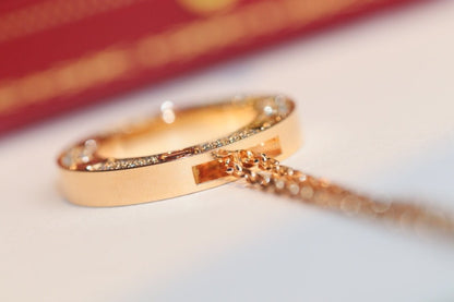 [：Polaidi Jewelry]LOVEネックレス アジャスタブル ローズゴールド