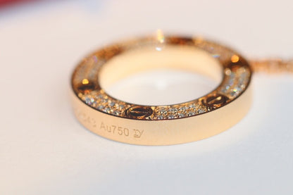 [：Polaidi Jewelry]LOVEネックレス アジャスタブル ローズゴールド
