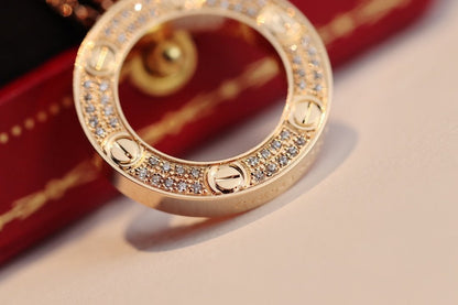 [：Polaidi Jewelry]LOVEネックレス アジャスタブル ローズゴールド