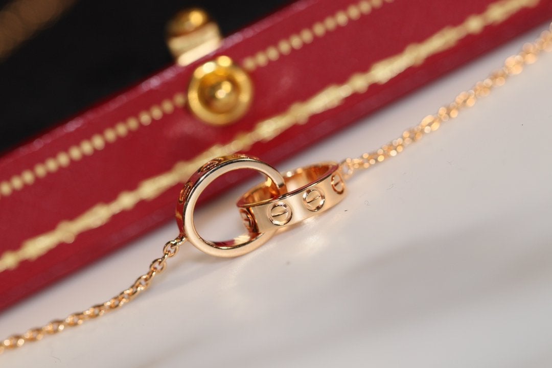 [：Polaidi Jewelry]LOVE NECKLACE ピンクゴールド＆シルバー